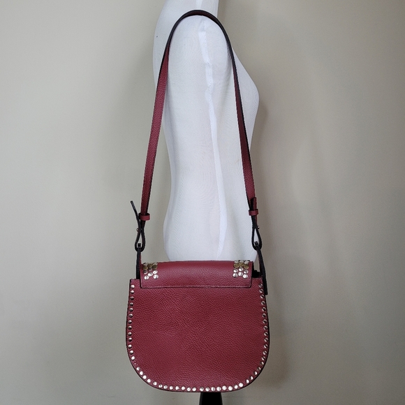 Sofia Ferrari red studded saddlebag - Picture 3 of 10